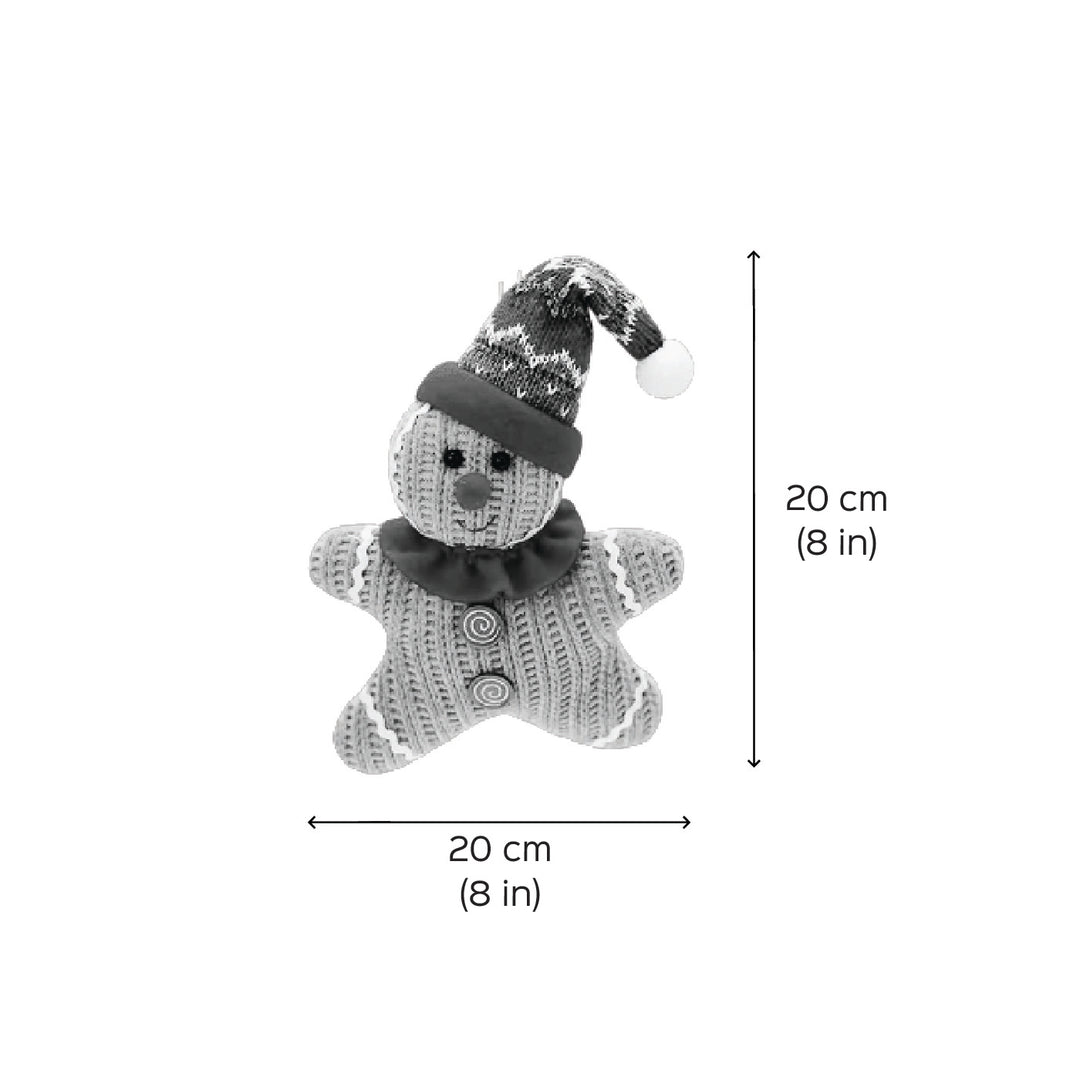 Handmade Gingerbread Knitted Woolen Ornaments For Christmas Tree Decoration | Set Of 2