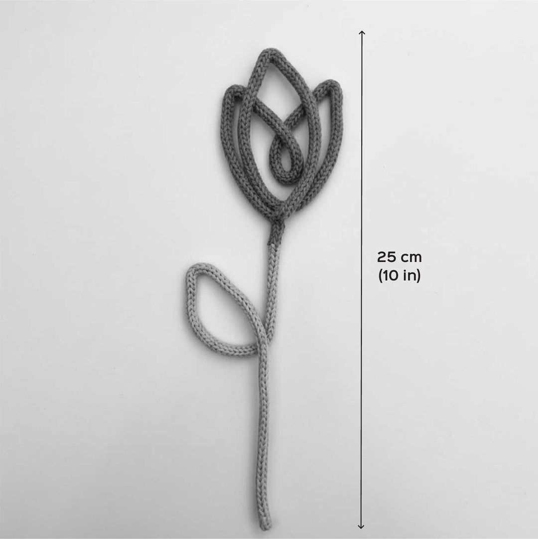 Handmade Knitted Wire Gulzar Purple Tulip