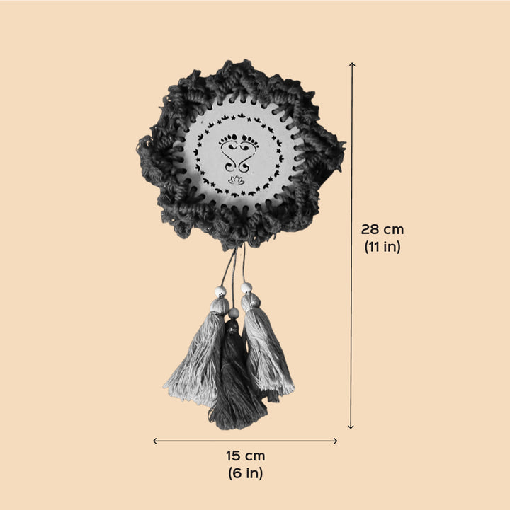 Set Of 2 | Handmade Macrame Laxmi Feet Theme Hangings