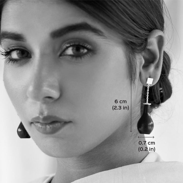 Minimal Handmade Hanging Pot Design Earrings | 22K Gold Plated