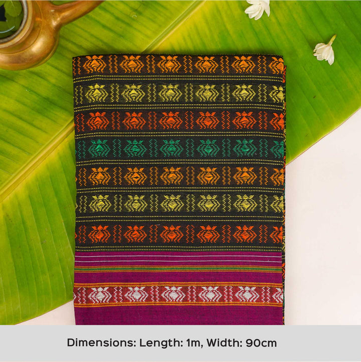 Lotus Theme Khunn Fabric Cotton Blouse Piece | 90cm