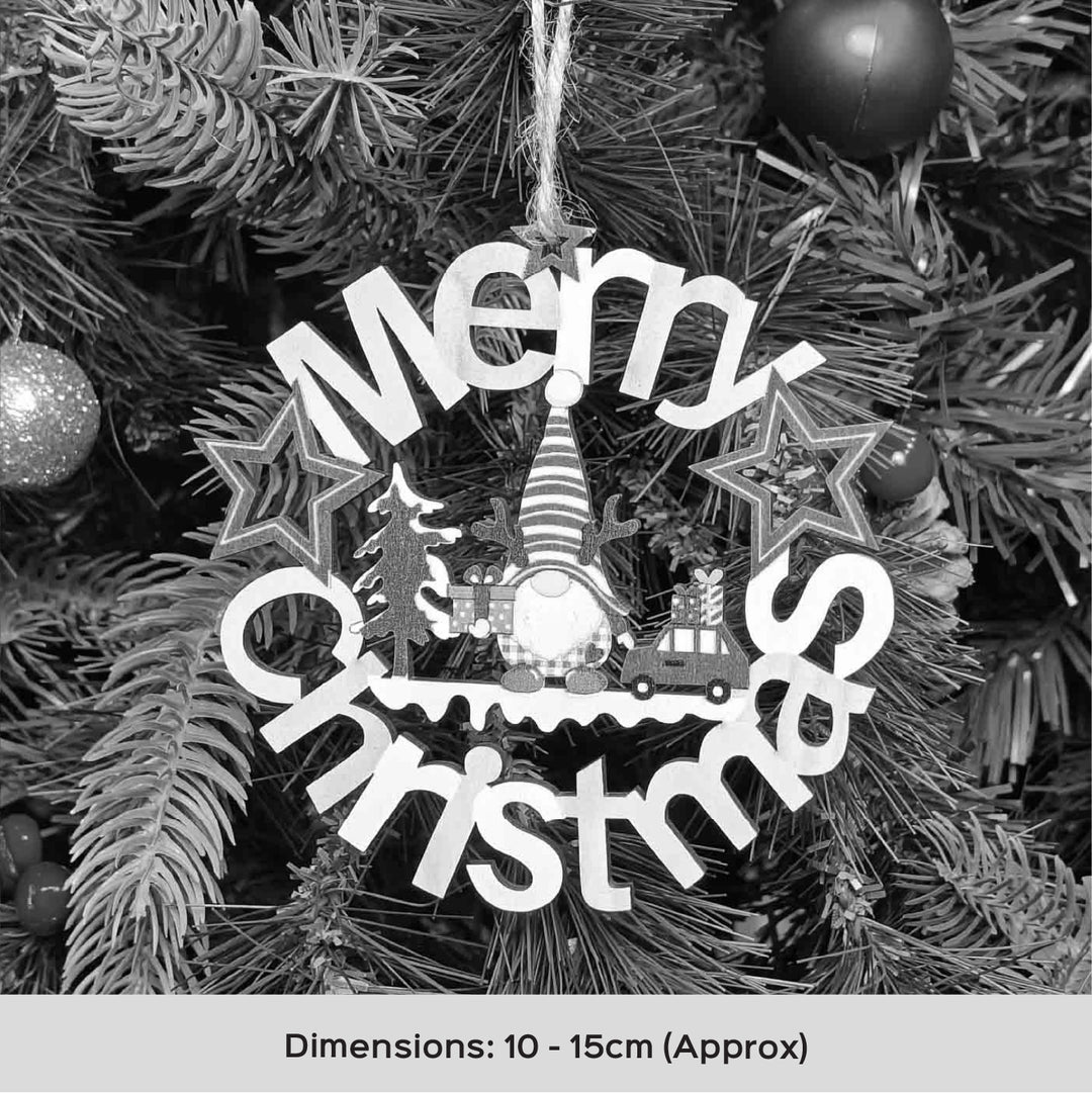 Handmade Gnome Merry Christmas Plush Ornament