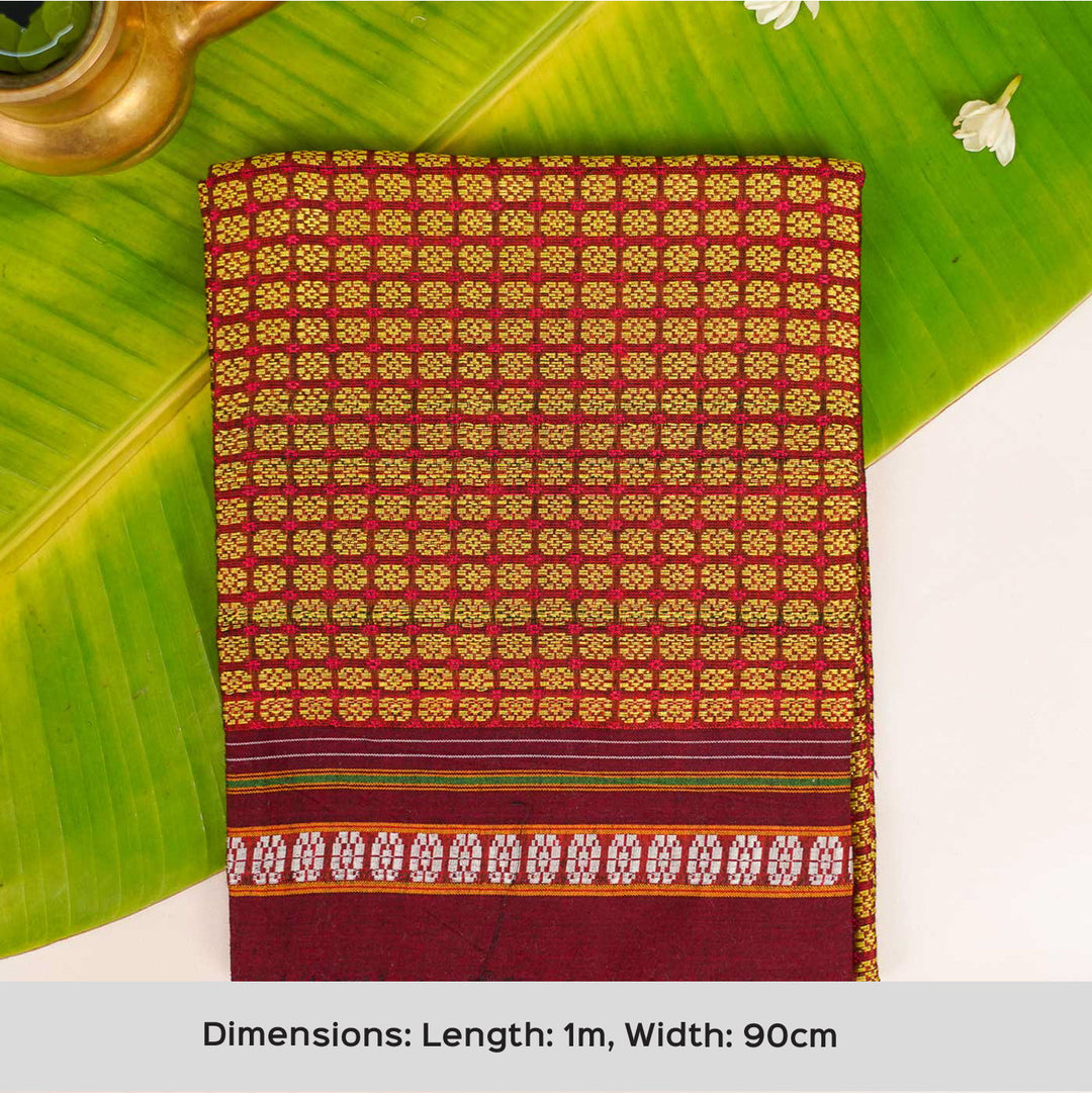 Golden Khunn Fabric Cotton Blouse Piece | 90cm