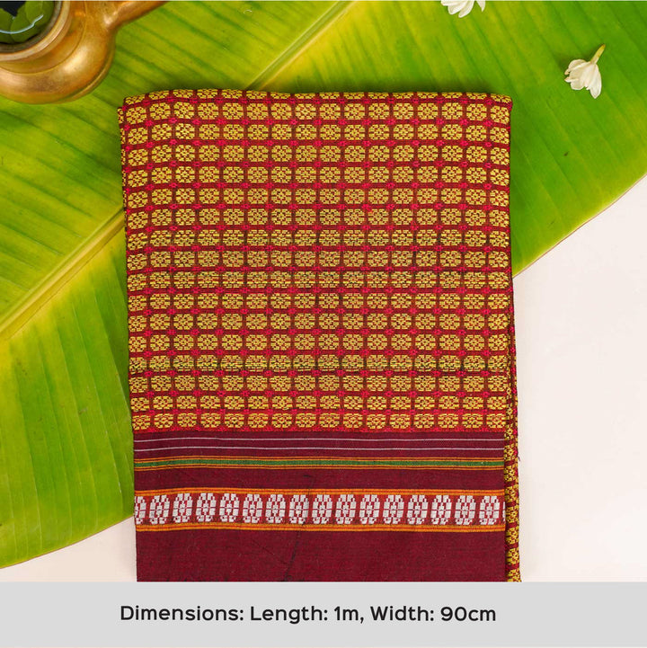 Golden Khunn Fabric Cotton Blouse Piece | 90cm