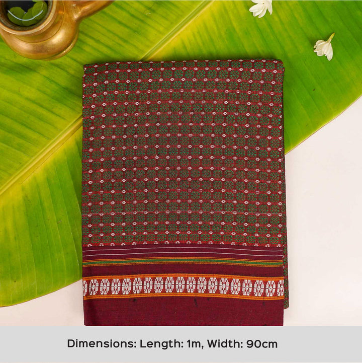 Green Khunn Fabric Cotton Blouse Piece | 90cm