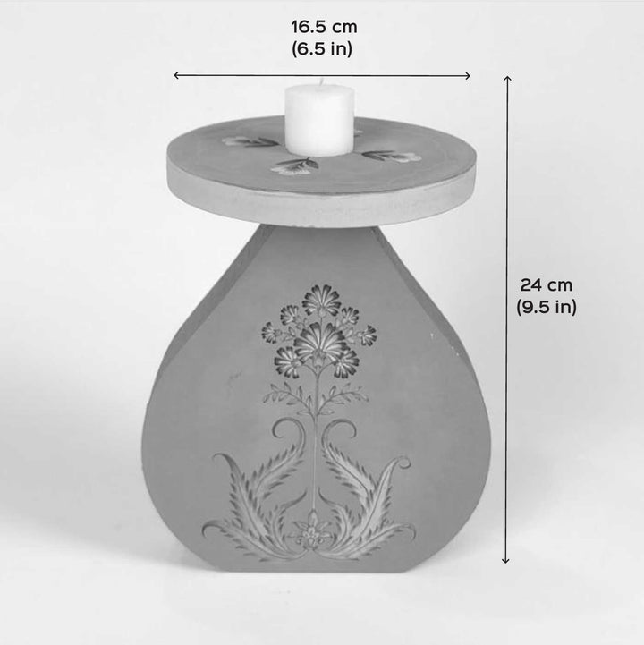 Hand-Painted Antara Wooden Candle Holder