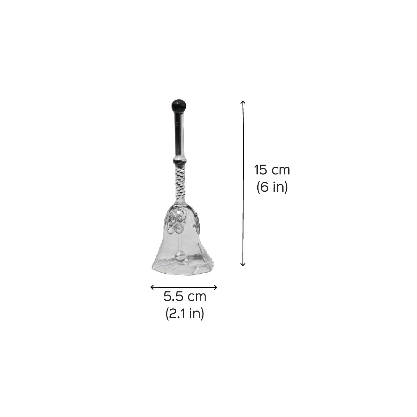 Pink Ringing Bell Buy Handmade Pink Ringing Glass Bell | 5.9 inch Online On Zwende