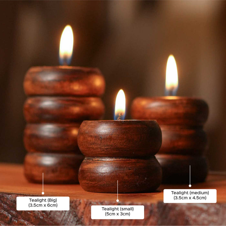 Handmade Spiral Glow Wooden Candles Hamper | Includes Spiral Wooden Candles, Seed Card And Outer Box