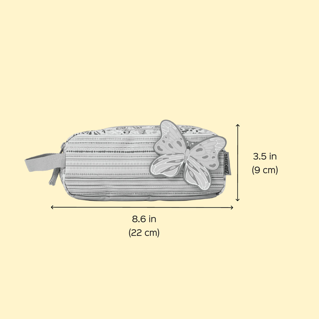 Butterfly Theme Water-Resistant Kids Pencil Pouch