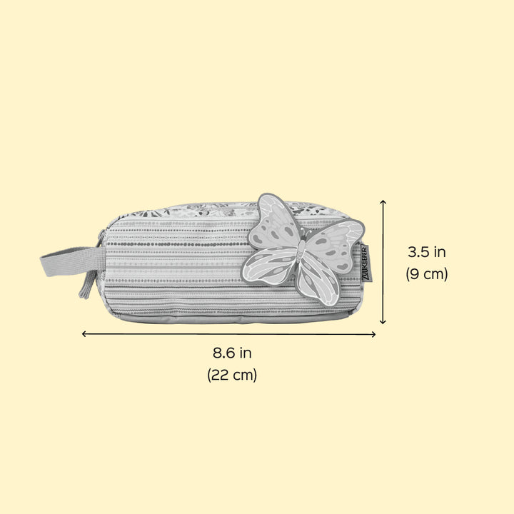 Butterfly Theme Water-Resistant Kids Pencil Pouch