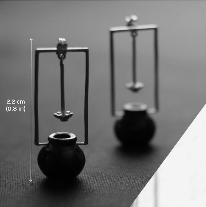 Statement Handmade Mathni Design Brass Earrings | 22K Gold Plated