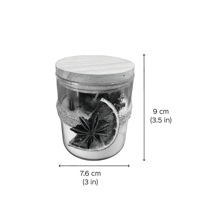 Handmade Cinnamon Glass Jar Soy Wax Scented Candle For Christmas Decoration