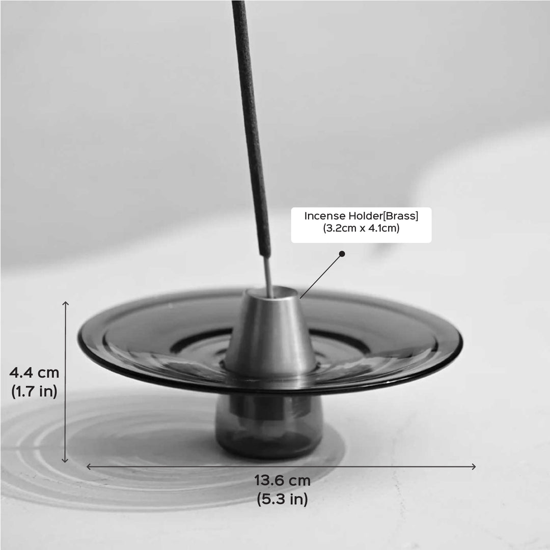 Minimal Design Glass Incense And Sage Holder