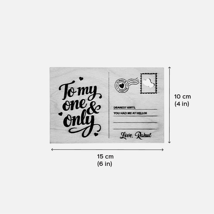 Personalized Birchwood Postcard With Stand