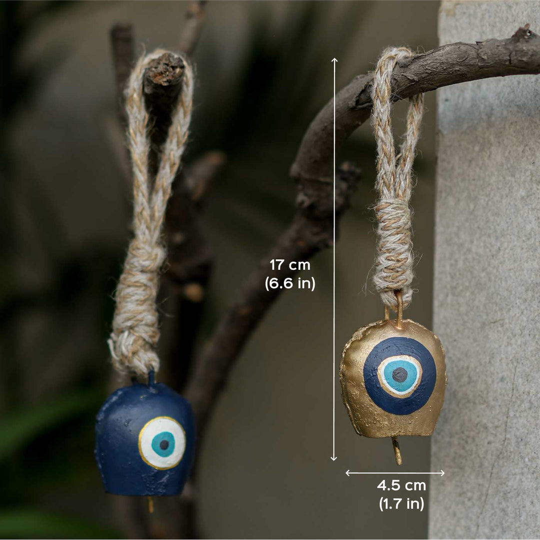 Handmade Guardian Evil Eye Bells Hamper | Includes Small Evil Eye Bell, Seed Card And Outer Box