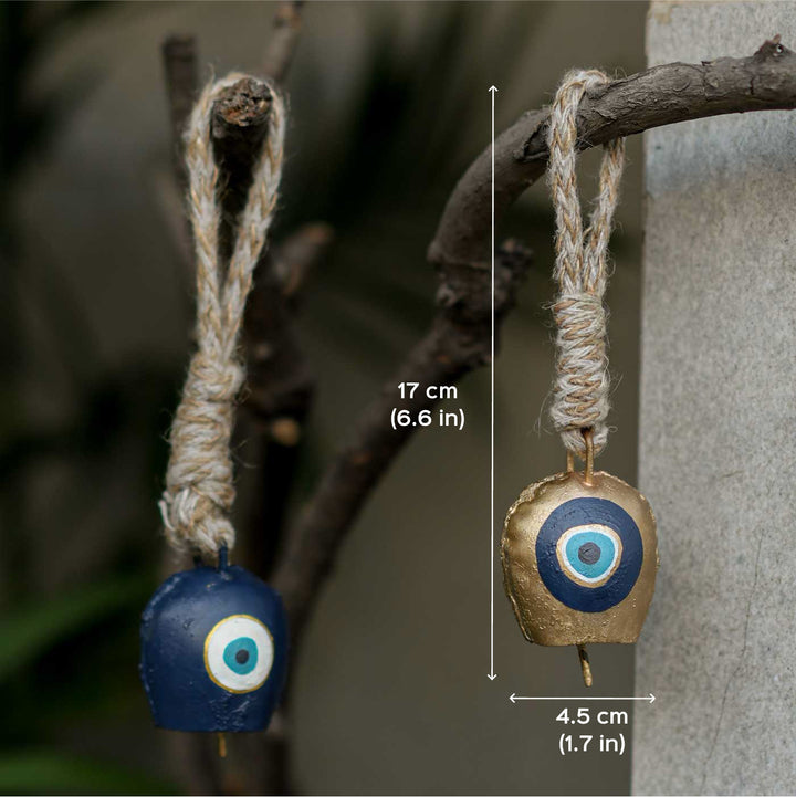 Handmade Guardian Evil Eye Bells Hamper | Includes Small Evil Eye Bell, Seed Card And Outer Box