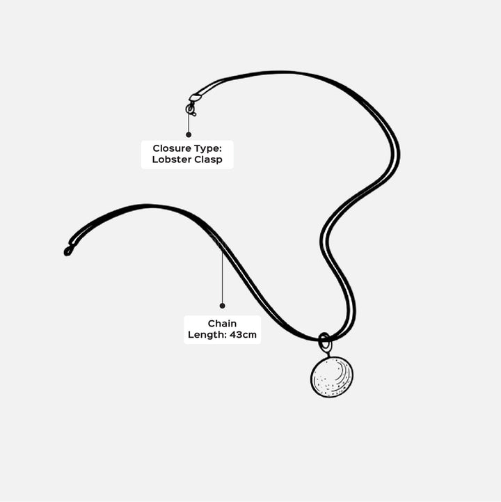 Pink Preserved Flower Luna Moon Shape Stainless Steel Necklace