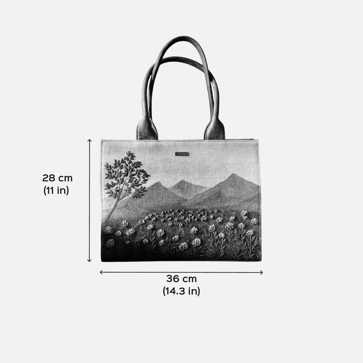 Personalized Hand-Painted & Embroidered Marigold Tote Bag