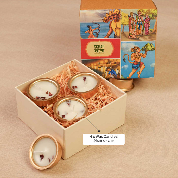 Handmade Gold Soy Wax Hamper | Includes Candles, Seed Card And Outer Box