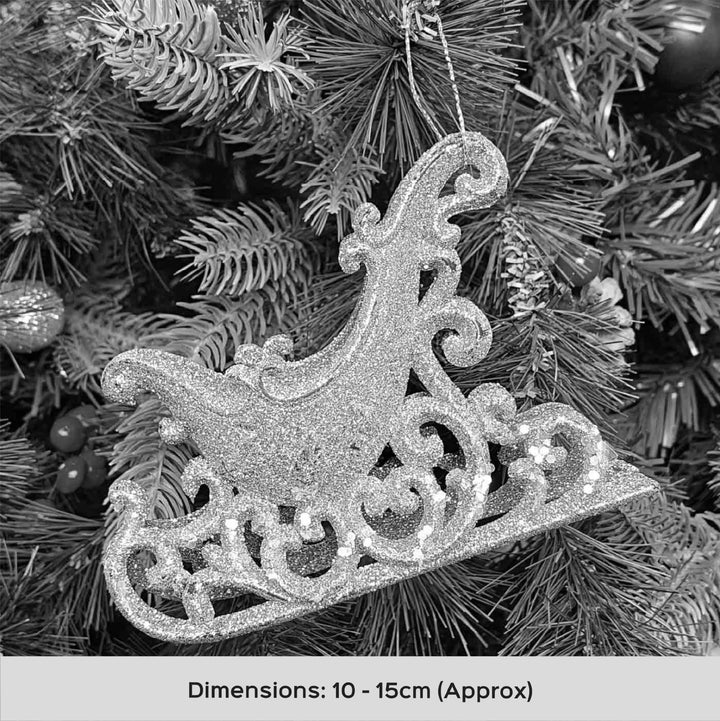 Handmade Blush Spark Sleigh Plush Ornament