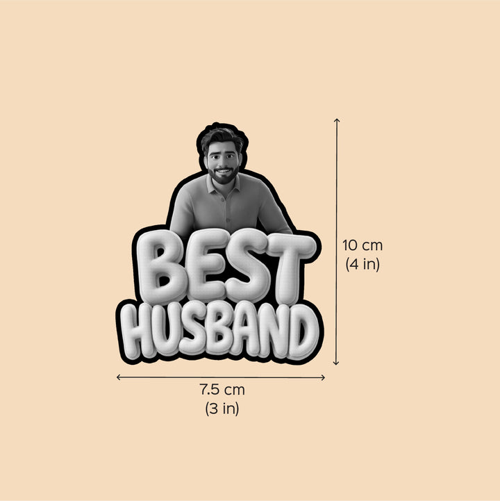 Photo Personalized "Best Husband" Acrylic Fridge Magnet For Couples