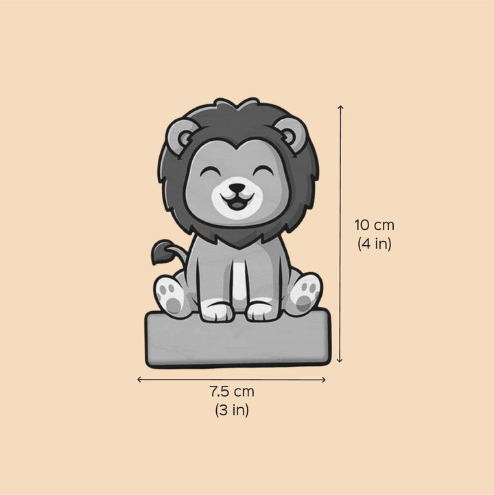 Personalized Printed Lion Theme Plywood Fridge Magnet