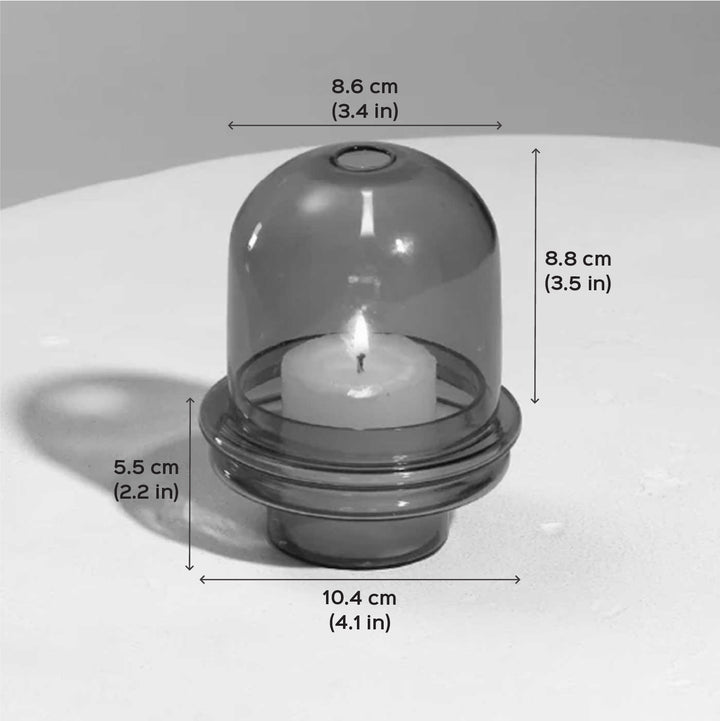 Durable Dome Shaped Glass Candle Holder