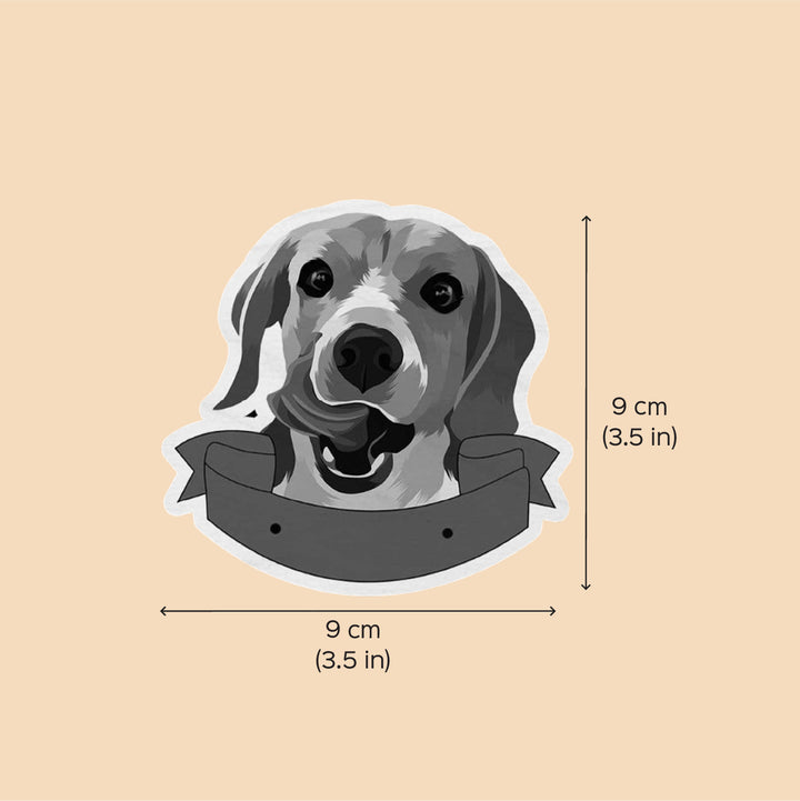 Photo Personalized Printed Pet Caricature Wooden Fridge Magnet