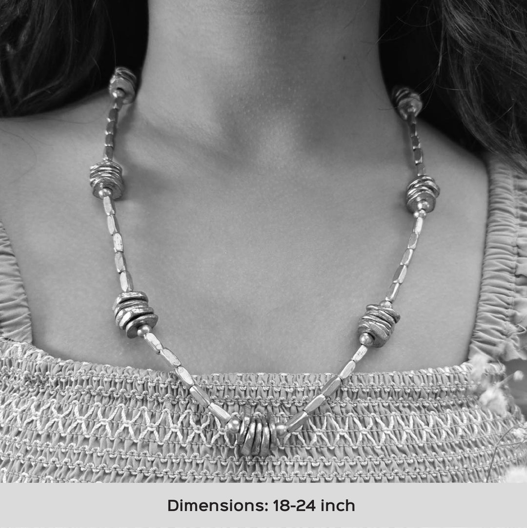 Handmade Stacked Harmony Brass Necklace