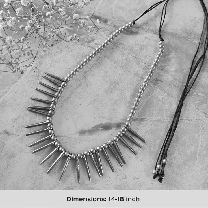 Handmade Vintagee Spikes Brass Choker Necklace