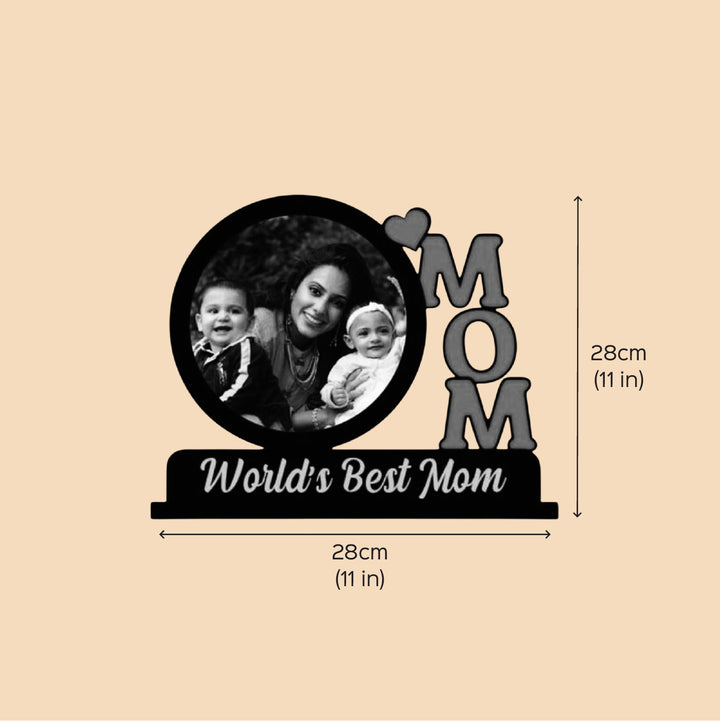 Photo Personalized "World's Best Mom" Wooden Decorative Plaque For Mothers