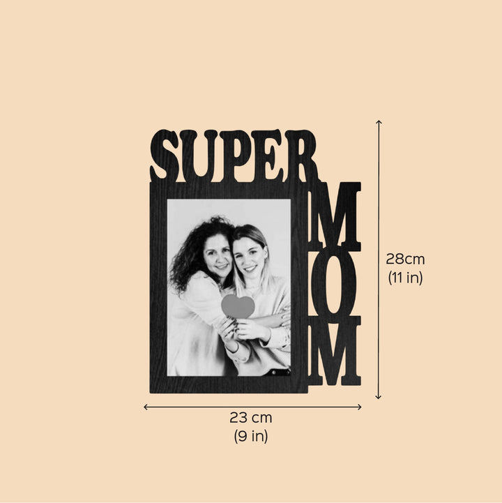 Photo Personalized "Super Mom" Wooden Decorative Plaque For Mothers