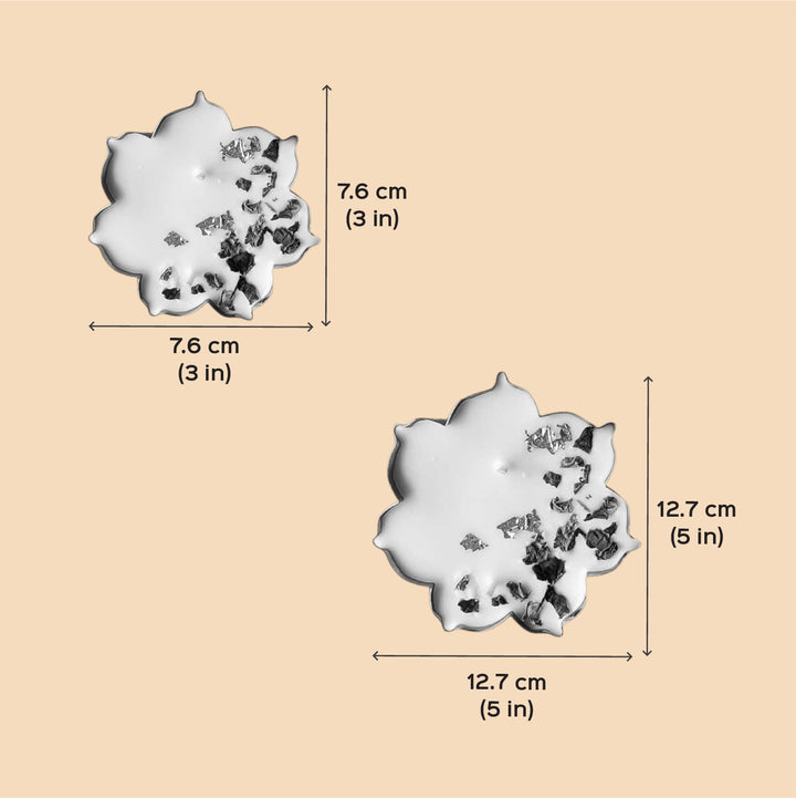 2 Pc | Handmade Flower Shape Nahchampa Urli Candle