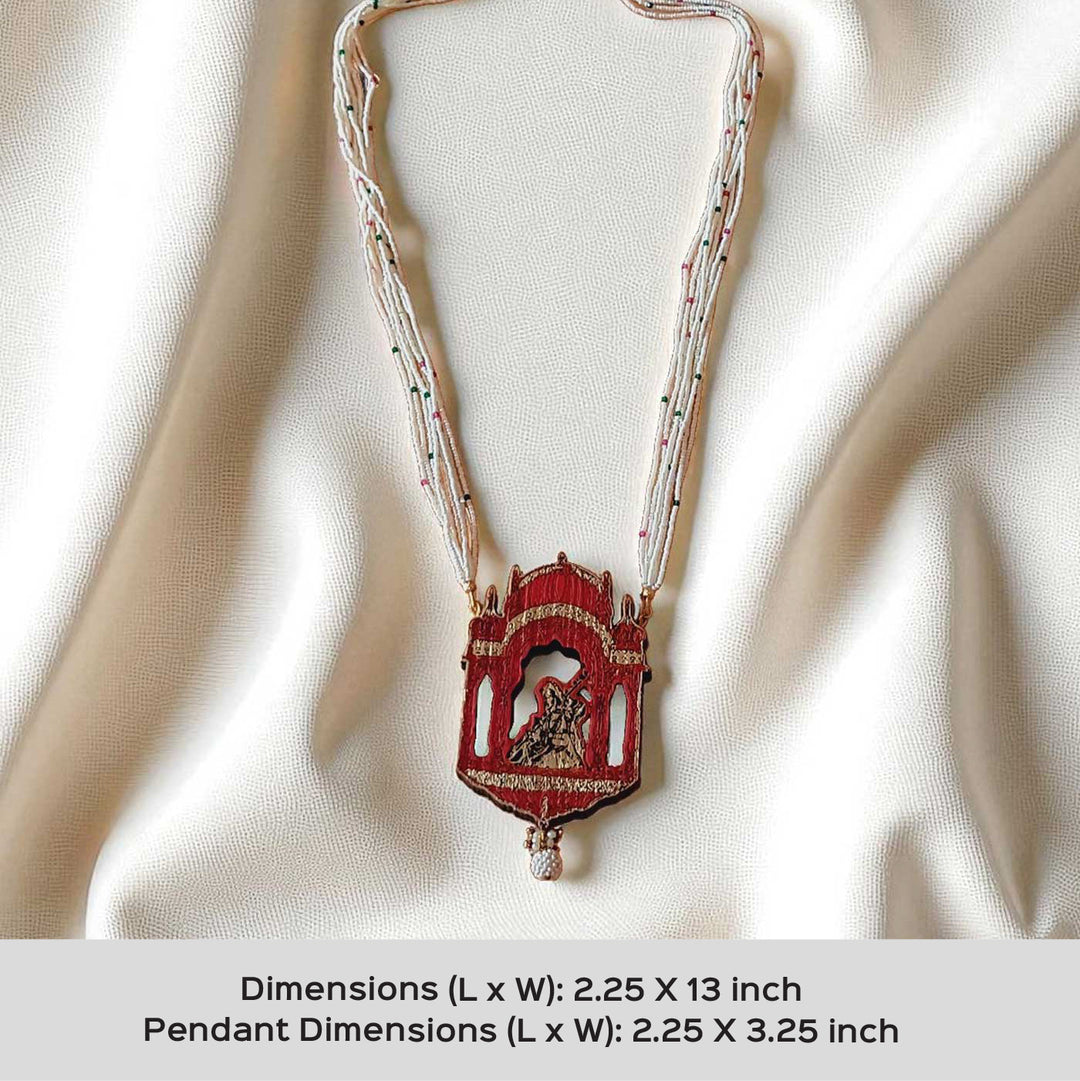 Handmade Meerabai Wooden Necklace