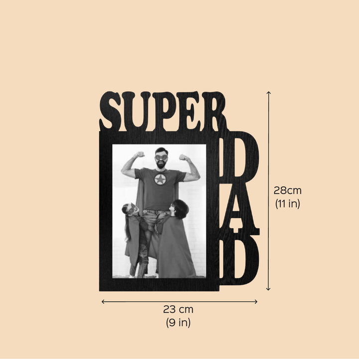 Photo Personalized "Super Dad" Wooden Decorative Plaque For Fathers