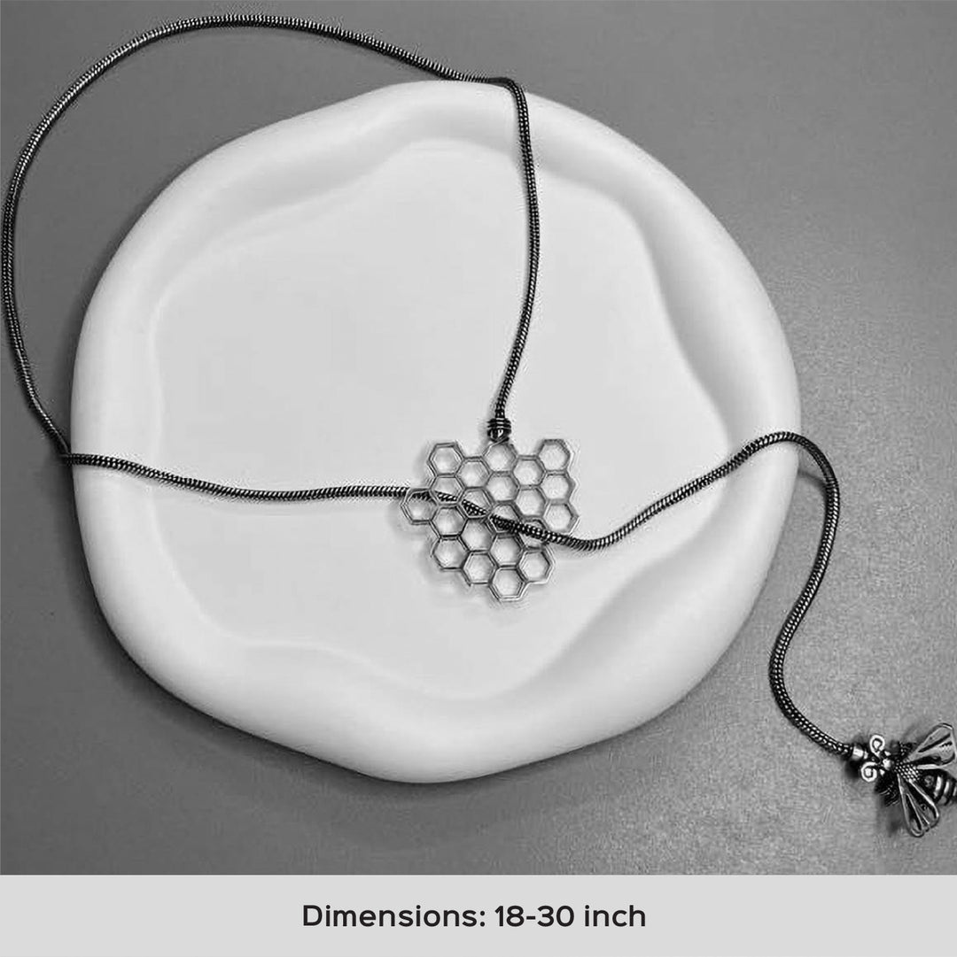 Handmade Bee Harmony Lariat Brass Necklace