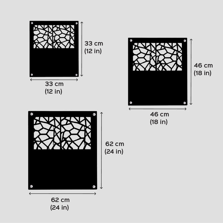 Personalized Laser Cut Square Mesh Stainless Steel Name Plate