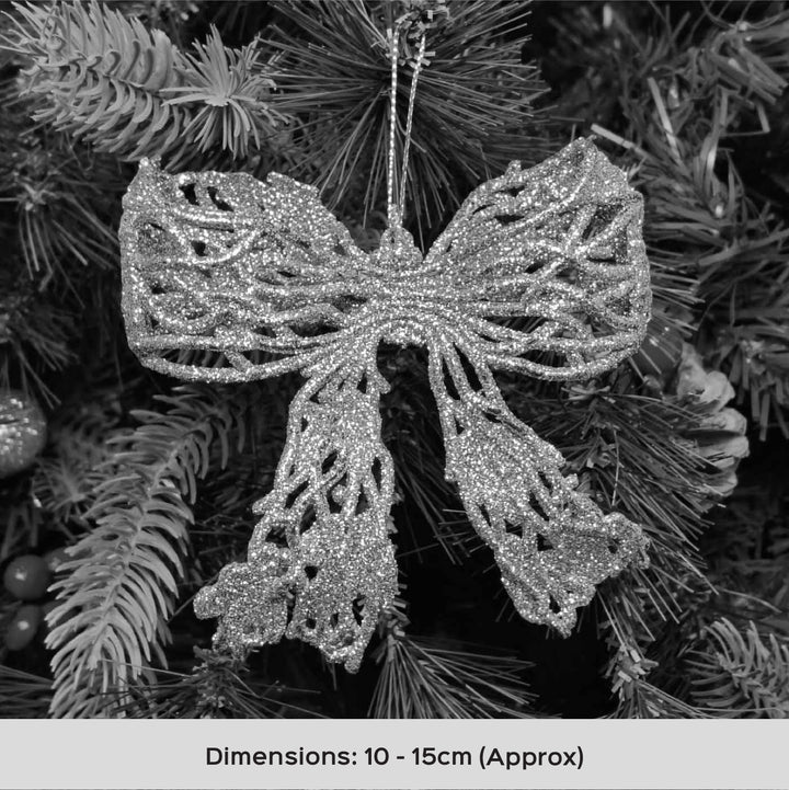 Handmade Glitter Grace Bow Plush Ornament