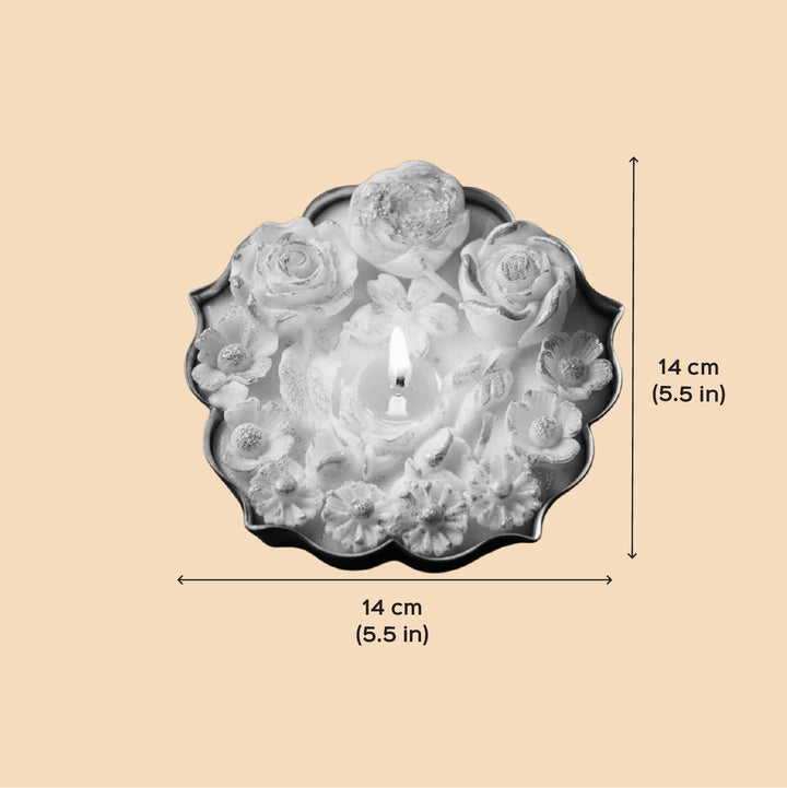 Handmade Royal Rose Soy Wax Scented Urli Candle