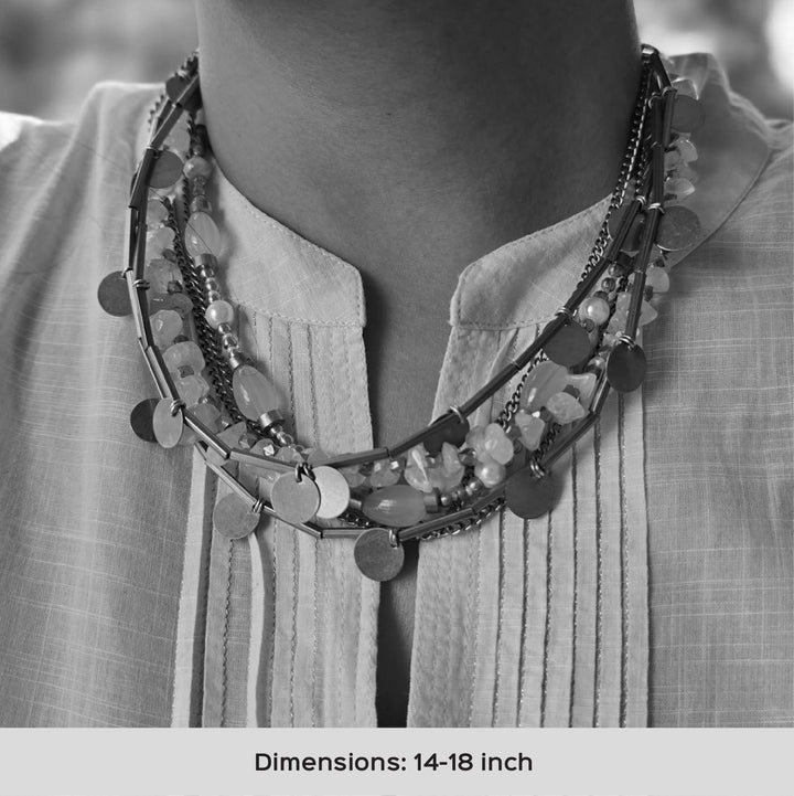 Handmade June Brass Short Necklace