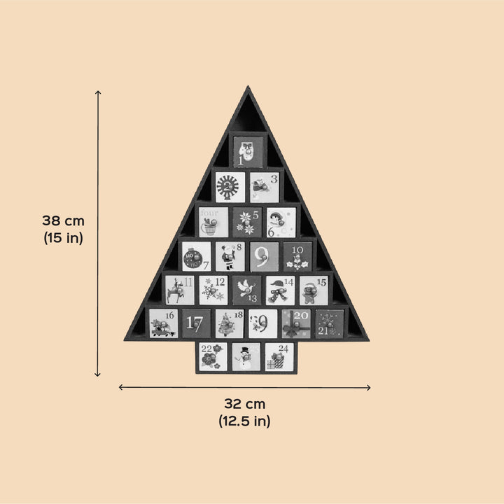 Handmade Wooden Cherry Blossom Advent Calendar