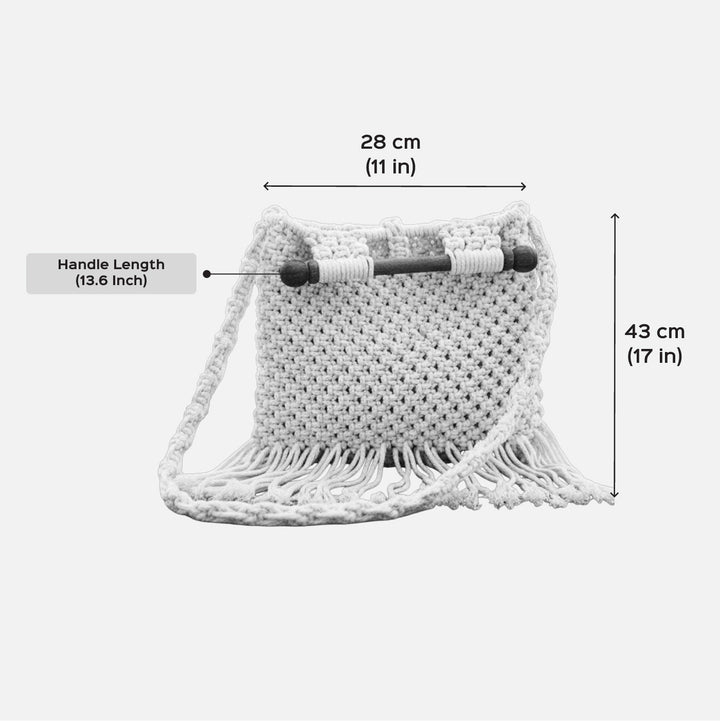 Handmade Macrame Boho Tote Bag