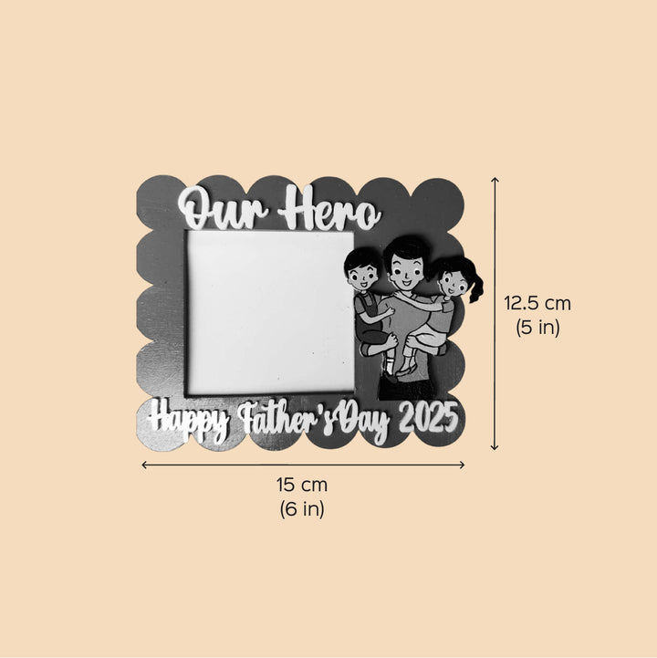 Photo Personalized Polaroid Theme MDF Wood Fridge Magnet For Fathers