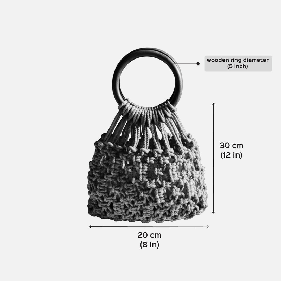 Handmade Macrame On-The-Go Handbag