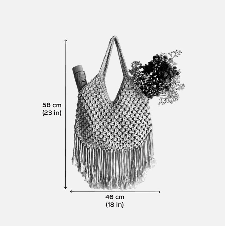 Handmade Macrame Nomadic Knots Tote Bag