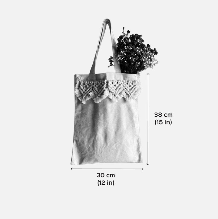 Handmade Macrame Sutra Tote Bag