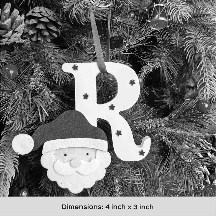 Handmade Santa Monogram Charm Ornament