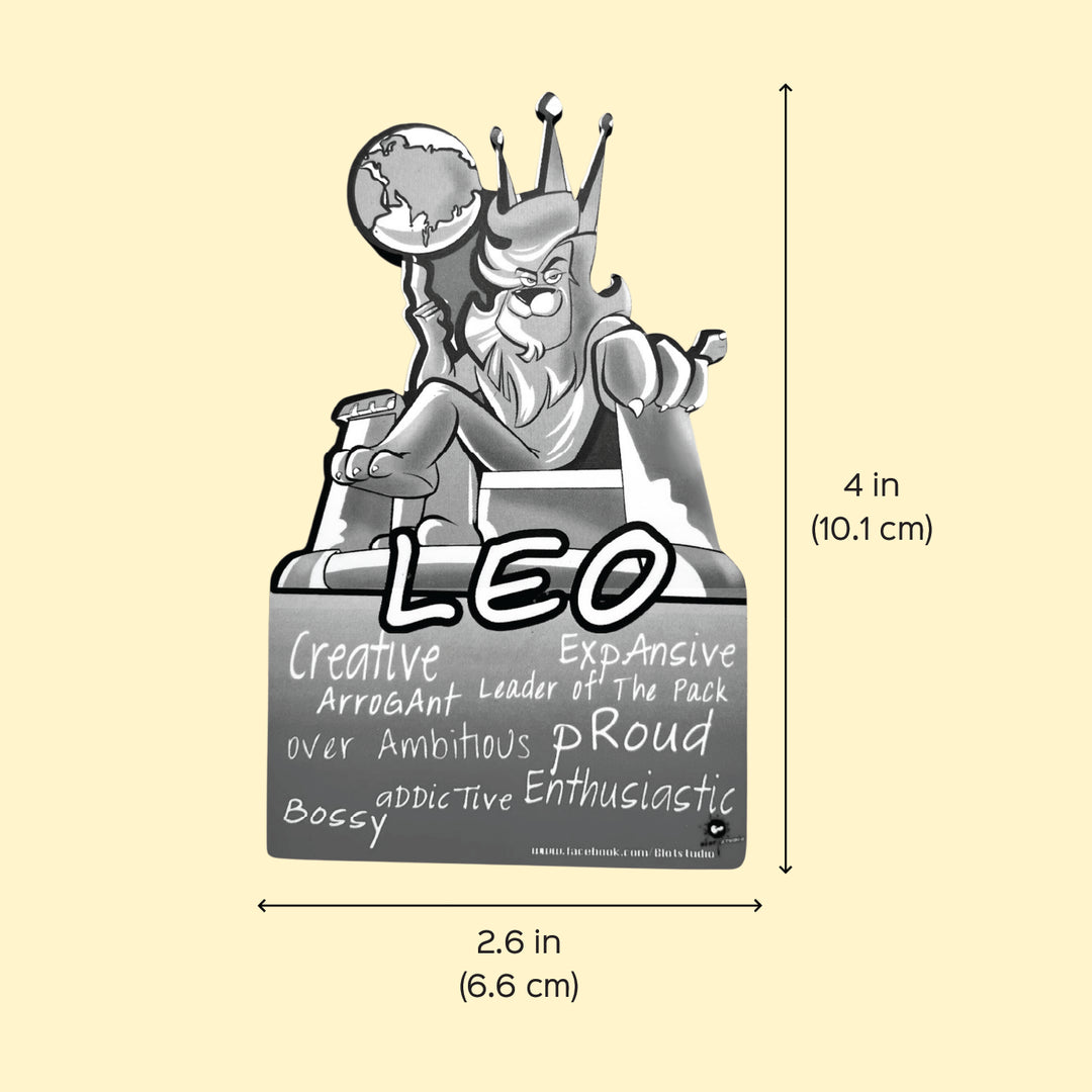 Printed Leo Zodiac Sign MDF Wood Fridge Magnet