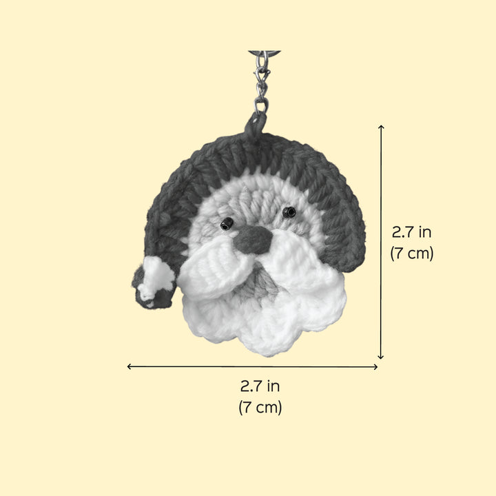 Handmade Crochet Santa Ornament For Christmas Decoration