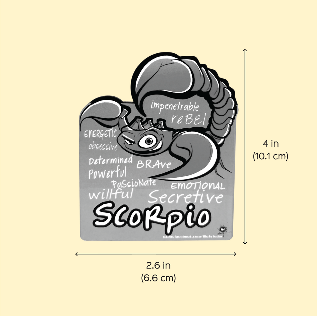 Printed Scorpio Zodiac Sign MDF Wood Fridge Magnet